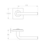 Lodden on 63mm Square Rose