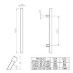 Hollow offset pull handle 32mm section