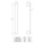 Solid pull handle 40x12 section