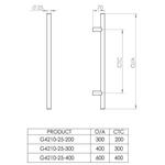 Timber Vic. Ash pull handle 25mm