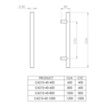 Monte Timber Vic. Ash pull handle 40mm