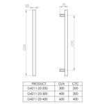 Monte Timber Vic. Ash pull handle 25mm