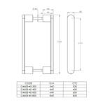 Solid timber pull handle 40x12 section