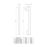 Timber Vic. Ash pull handle 32x40mm