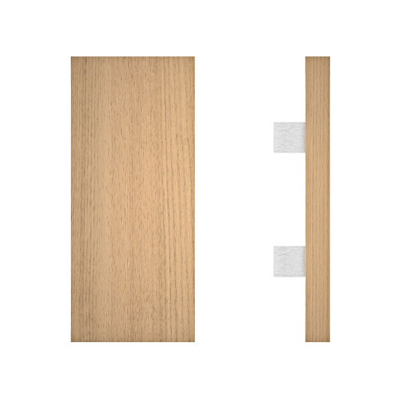 Rectangle timber Vic. Ash pull handle 300x150