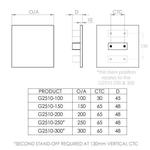 Square pull handle 10mm front plate