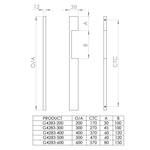 Neo Timber Blade Pull 38x12mm with cut-out