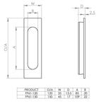 Rectangle flush pull