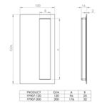 Rectangle flush pull 120mm