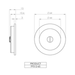 Round flush pull Ø65 with emergency release