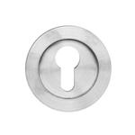 Round flush pull Ø65 with Euro. cylinder hole