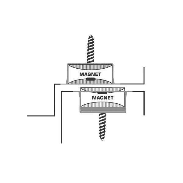 Concealed magnetic adjustable catch