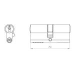 Double key Euro. Profile Cylinder 70mm