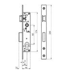 Protector high security lock 30mm back set