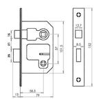 Protector privacy mortice lock 60mm back set