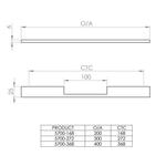 Cabinet blade pull with centre cut-out