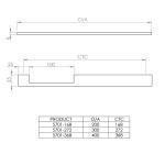 Cabinet blade pull with offset cut-out