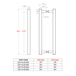 Round bar pull handle Ø25mm