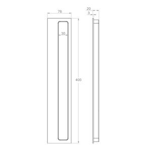 Montana flush pull 400x75mm