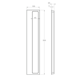 Montana flush pull 500x100mm