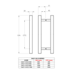 Timber pull handle 32mm