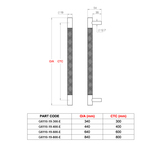 Kamen round bar pull handle Ø19mm