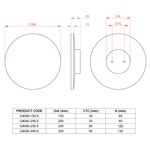 Round Niki timber pull handle