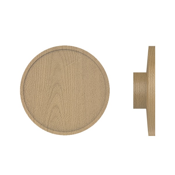 Monte Timber Round Niki dished timber pull handle