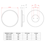 Round Niki dished timber pull handle