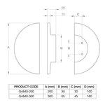 Semi-circle Niki timber pull handle