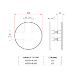 Round Niki dished pull handle