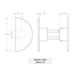 Semi-circle Niki pull handle Ø150mm