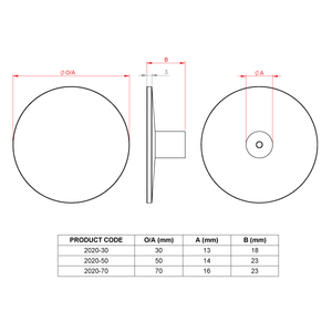 Round Niki cabinet knob