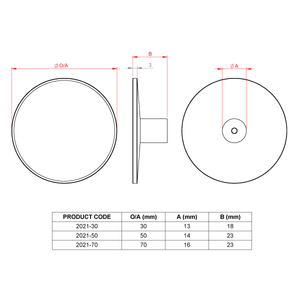 Round Niki dished cabinet knob