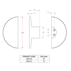 Semi-circle Niki cabinet knob